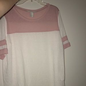 Pink and white t-shirt